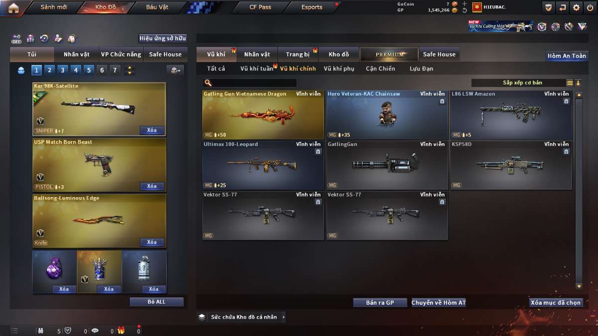 shop acc cf uy tin gia re